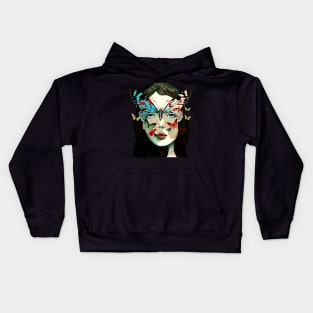 Butterfly Princess No. 2: Perfection is Overrated on a Dark Background Kids Hoodie